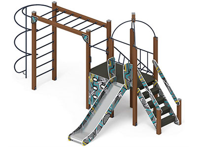 Детская игровая площадка Лаборатория веселья-2 (серая)