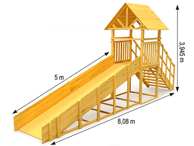 Зимняя деревянная горка TORUDA Север wood-5/1 (скат 5 м)