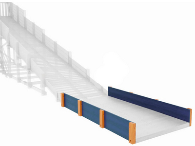 Выкат 3 м для зимних горок Snow Fox (ширина 2 м, цветной)