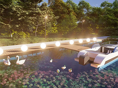 Пирс  TORUDA-4 с декоративными светящимися шарами, 1 м2