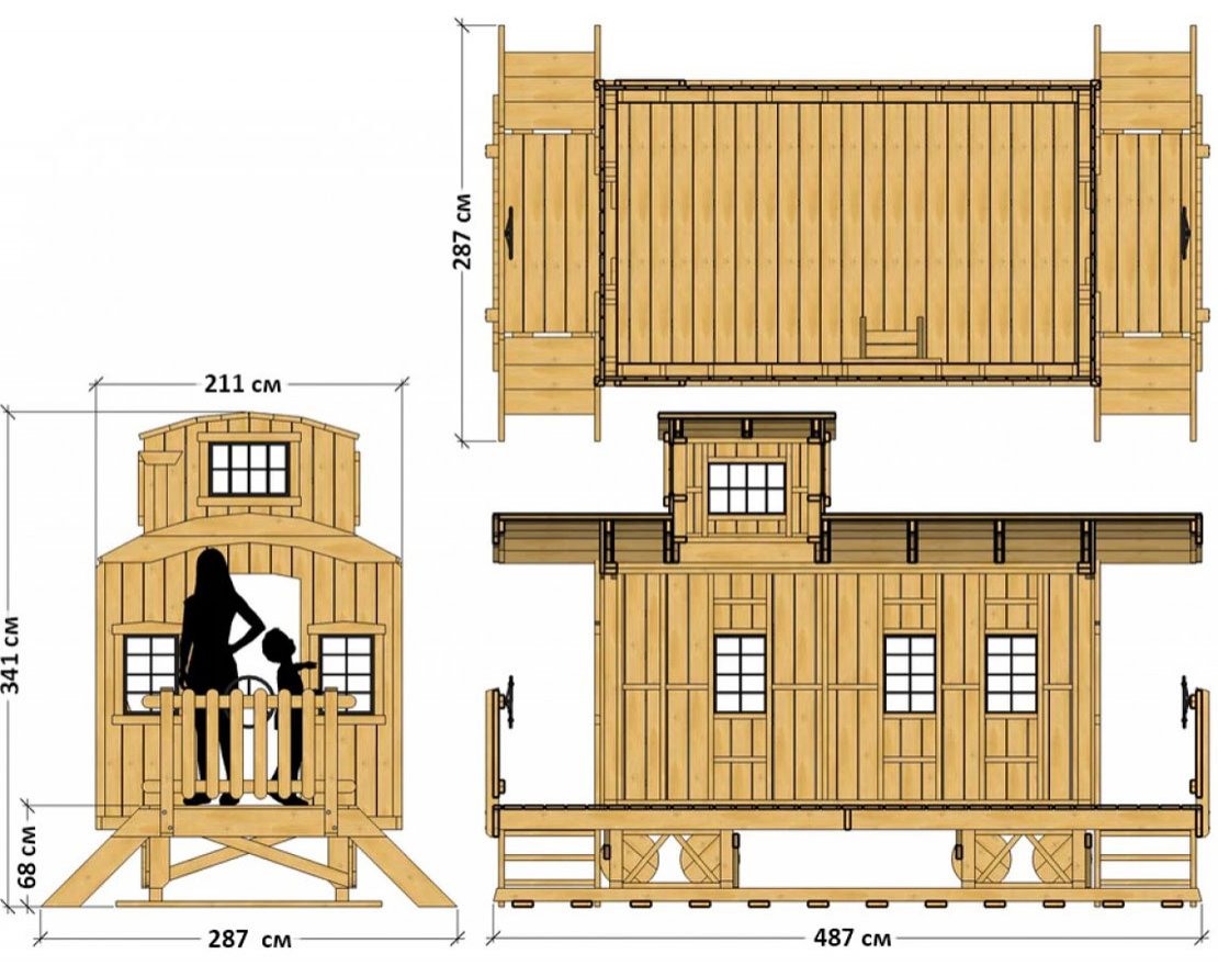 Детская площадка TORUDA WOOD Вагон - вид 3