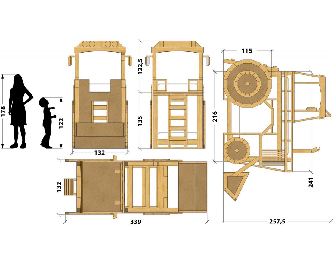 Двухъярусная кровать TORUDA WOOD Трактор - вид 3
