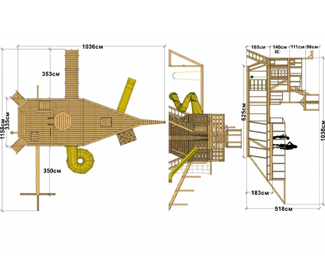Игровой комплекс TORUDA WOOD Пиратский корабль 1 - вид 5