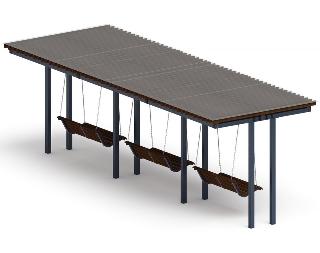 Пергола с диваном Гармония уюта-11 (с поликарбонатом) - вид 3