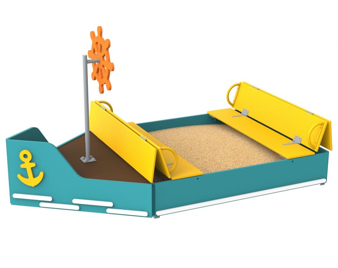 Песочница с крышкой-гармошкой Якорь 2 - вид 2
