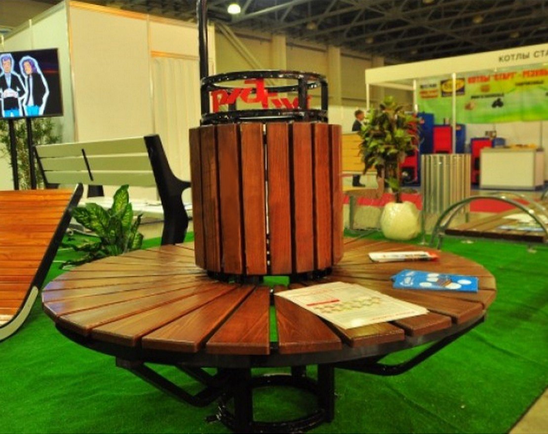 Скамейка вокруг дерева или столба TORUDA 020 без кашпо - вид 4