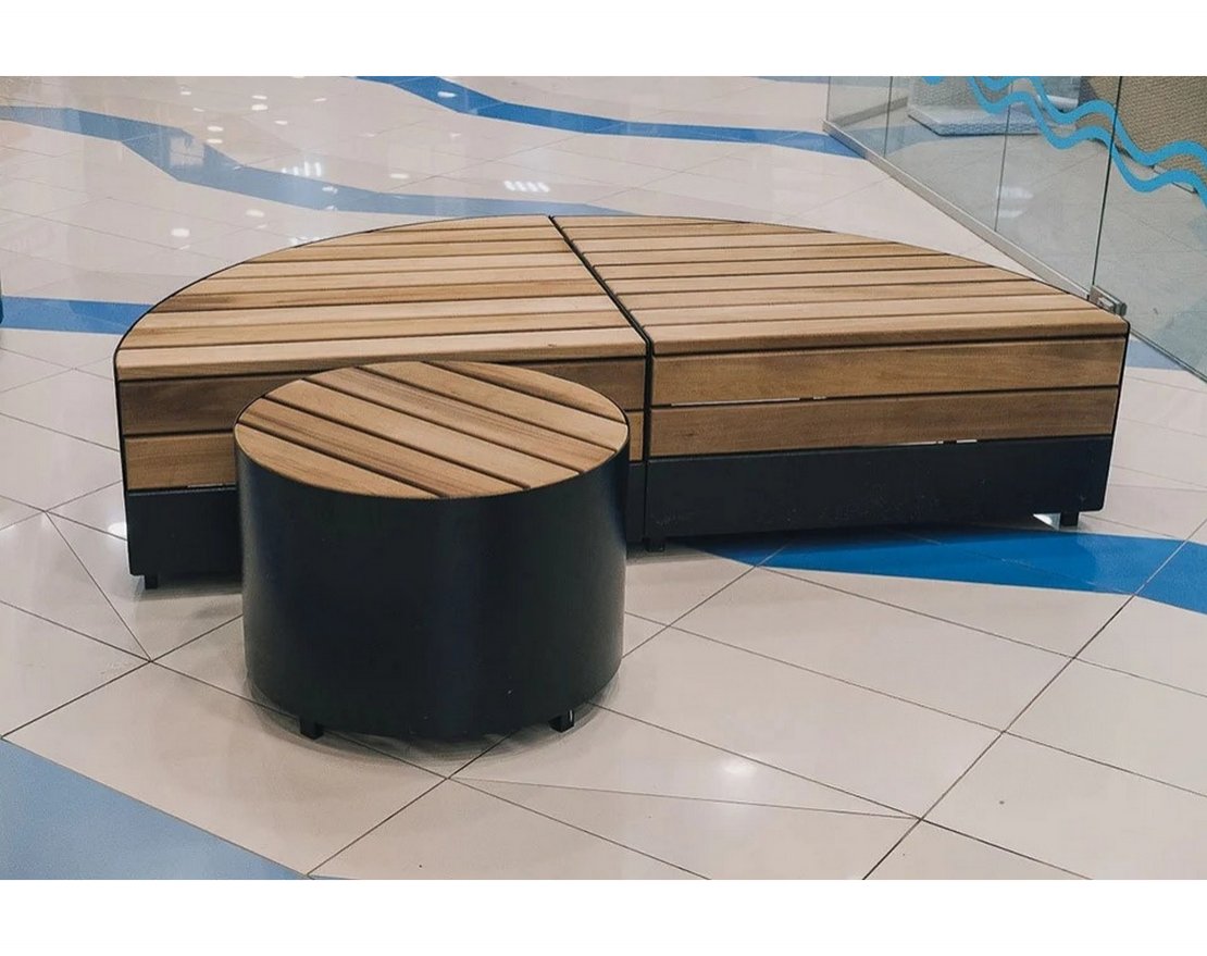 Скамья TORUDA сегмент 2 - круг большой - вид 3