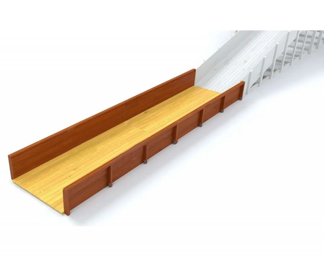 Выкат для зимней горки 3 м (ширина ската 1,35 м) - вид 2