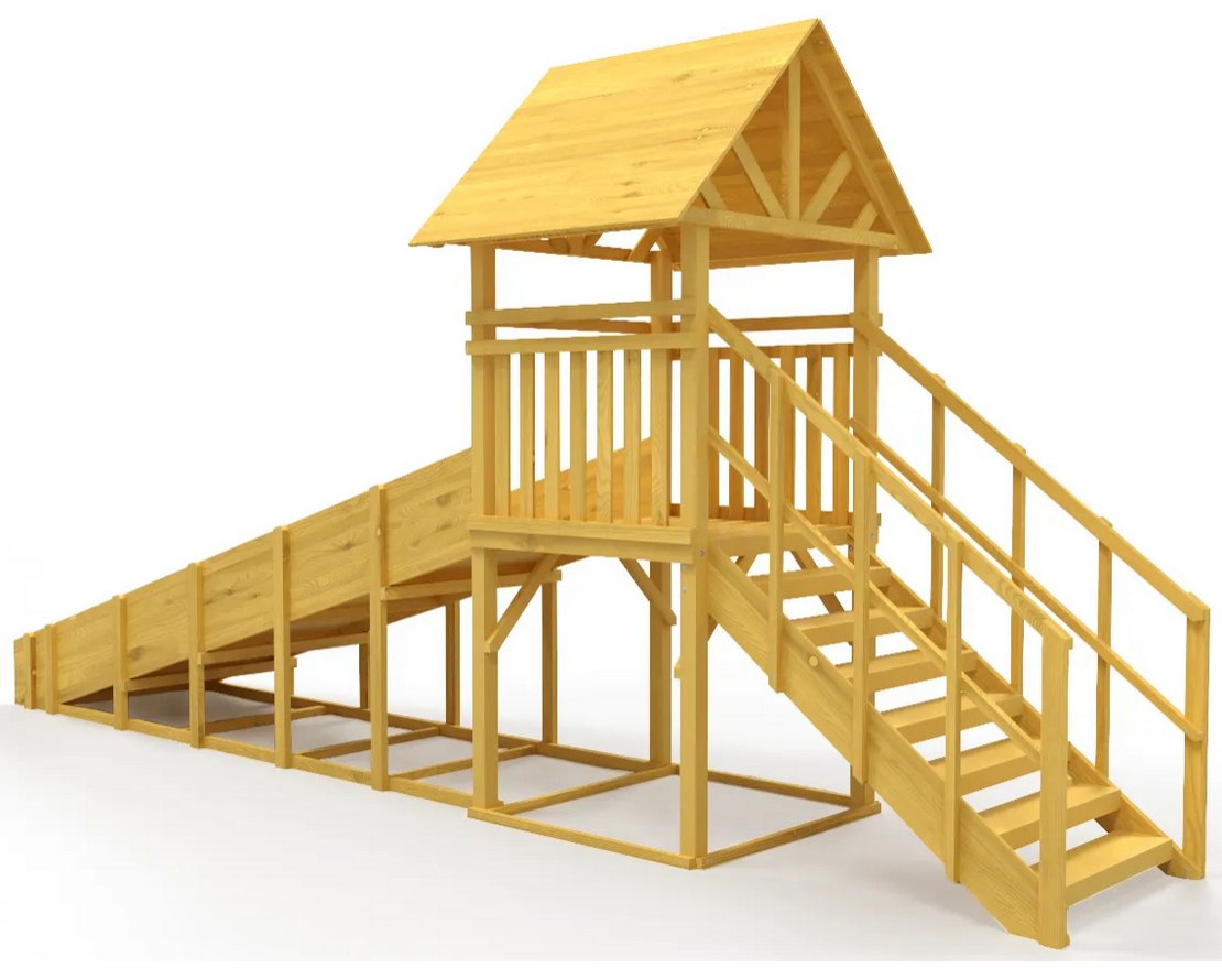 Зимняя деревянная горка TORUDA Север wood-5/1 (скат 5 м) - вид 3