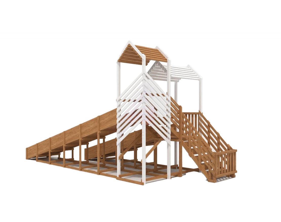 Зимняя горка Snow Fox, скат 8+5 м (мод.1) - вид 4