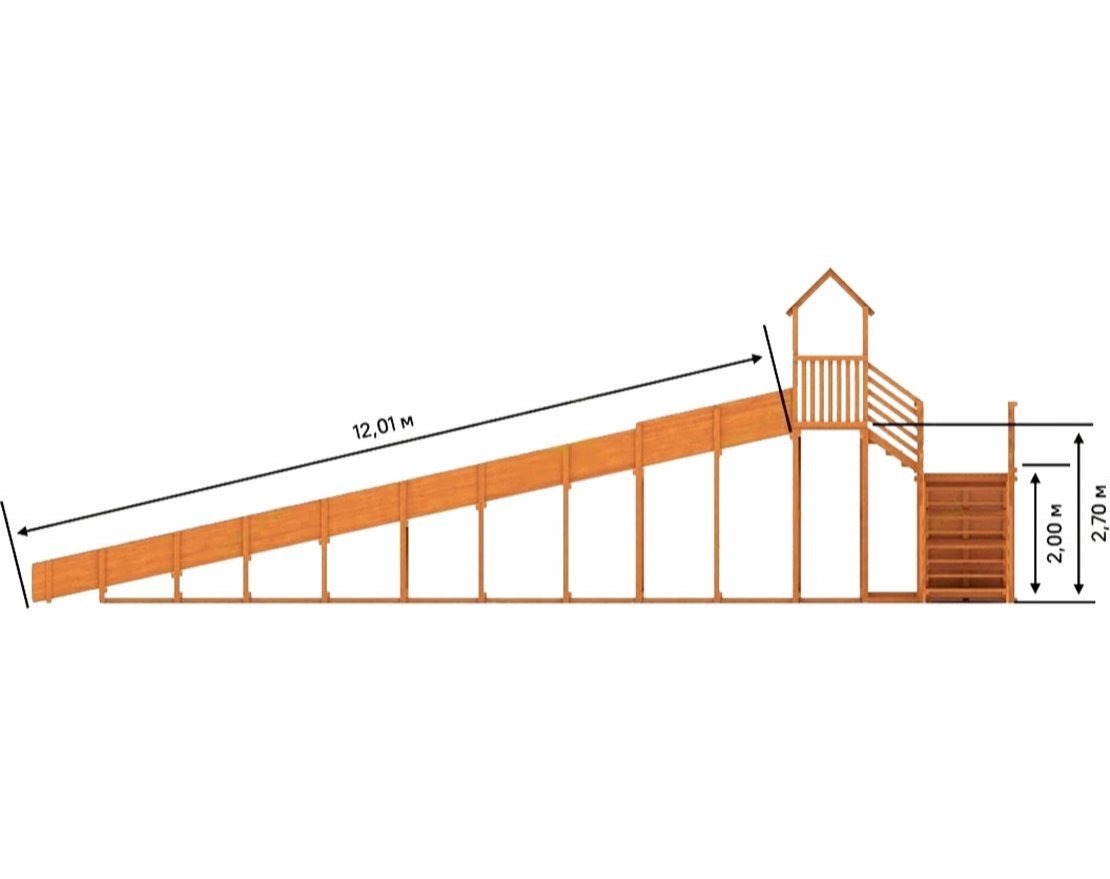 Зимняя горка Snow Fox с двумя скатами (мод. 2) - вид 4