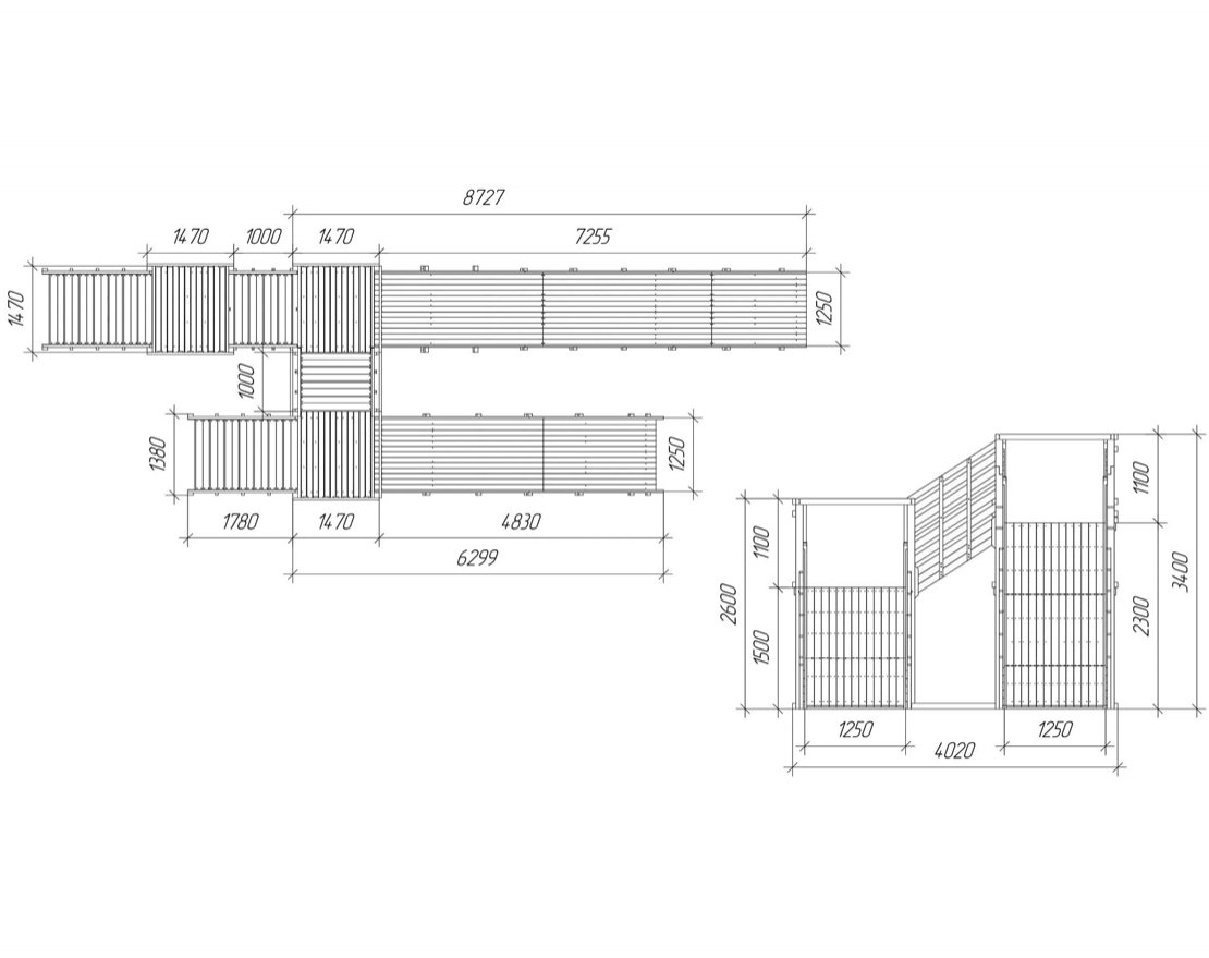 Зимняя горка TORUDA Север wood-7/5 (скаты 5 м и 7,68 м) - вид 3